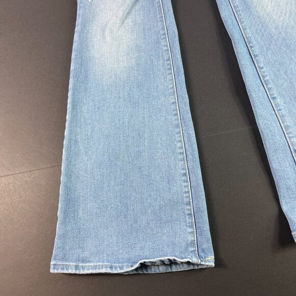 Levi's Jeans Womens 26x30* 726 Flare Mid Rise Blue Faded Distressed Denim Tag 27 - Picture 6 of 16